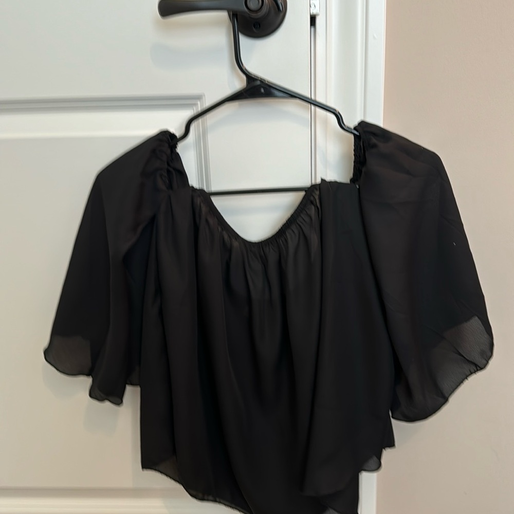 Black Off The Shoulders Top- size Large